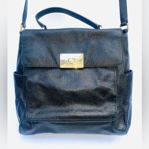 Michael Kors Sloan soft pebble leather gold crossbody handbag 38H1XSLS4L